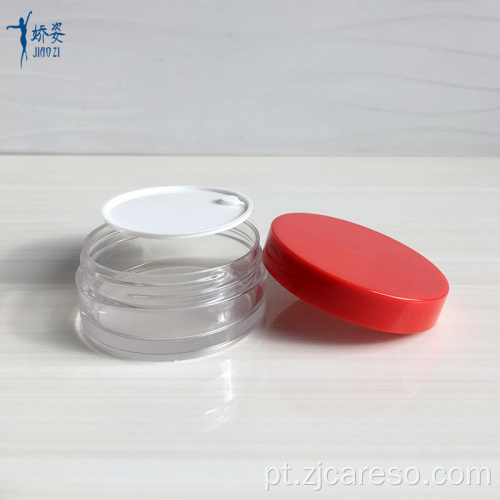 Frasco de creme PETG transparente com parede espessa e boca larga